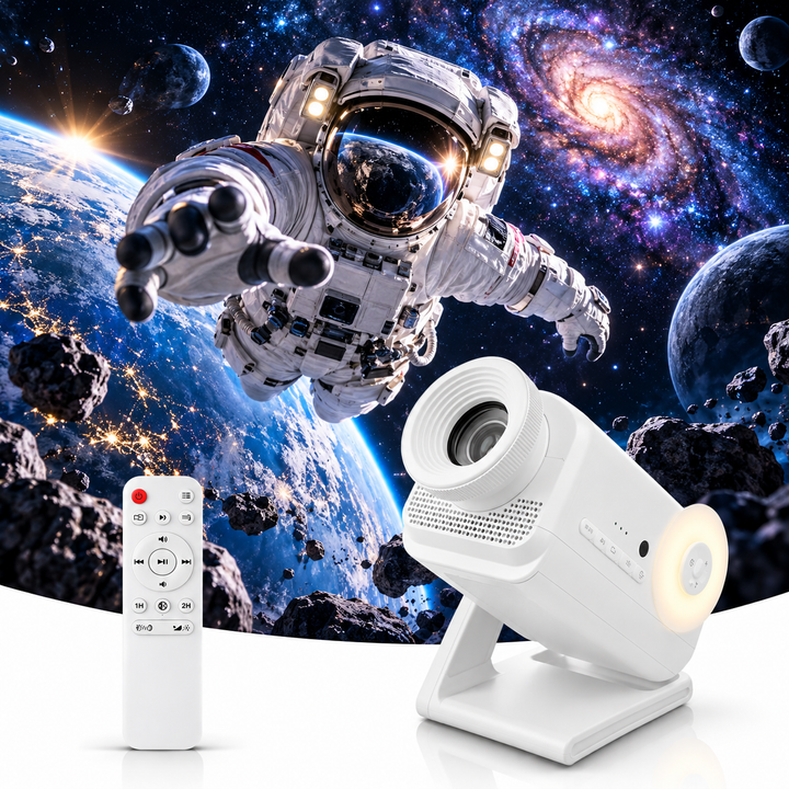 Holographic 3D Projector - 60 Dynamic Scenes, Bluetooth Speaker, Remote Control, Night Light