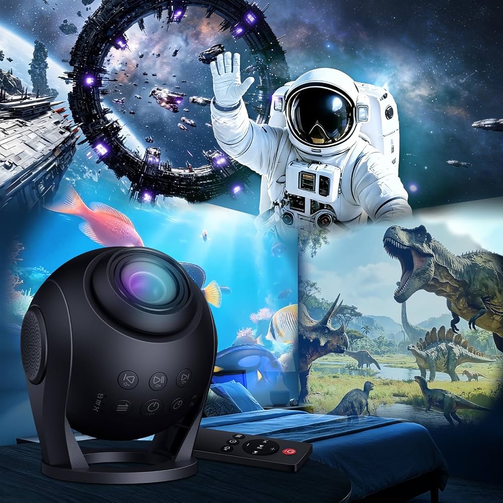 Bolong Dynamic Galaxy Projector BL‑VP03 – 100 built-in scenes, sound and remote control