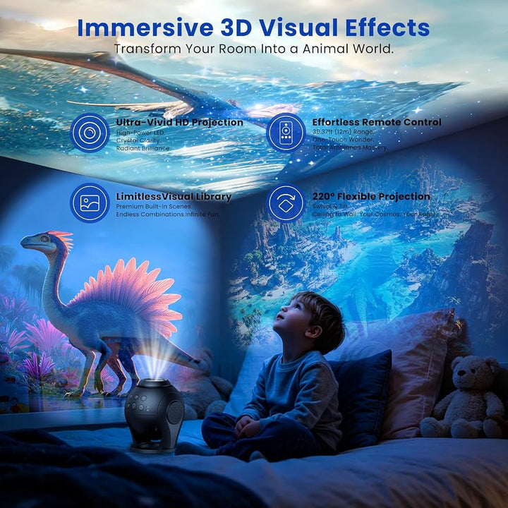 Bolong Dynamic Galaxy Projector BL‑VP03 – 100 built-in scenes, sound and remote control