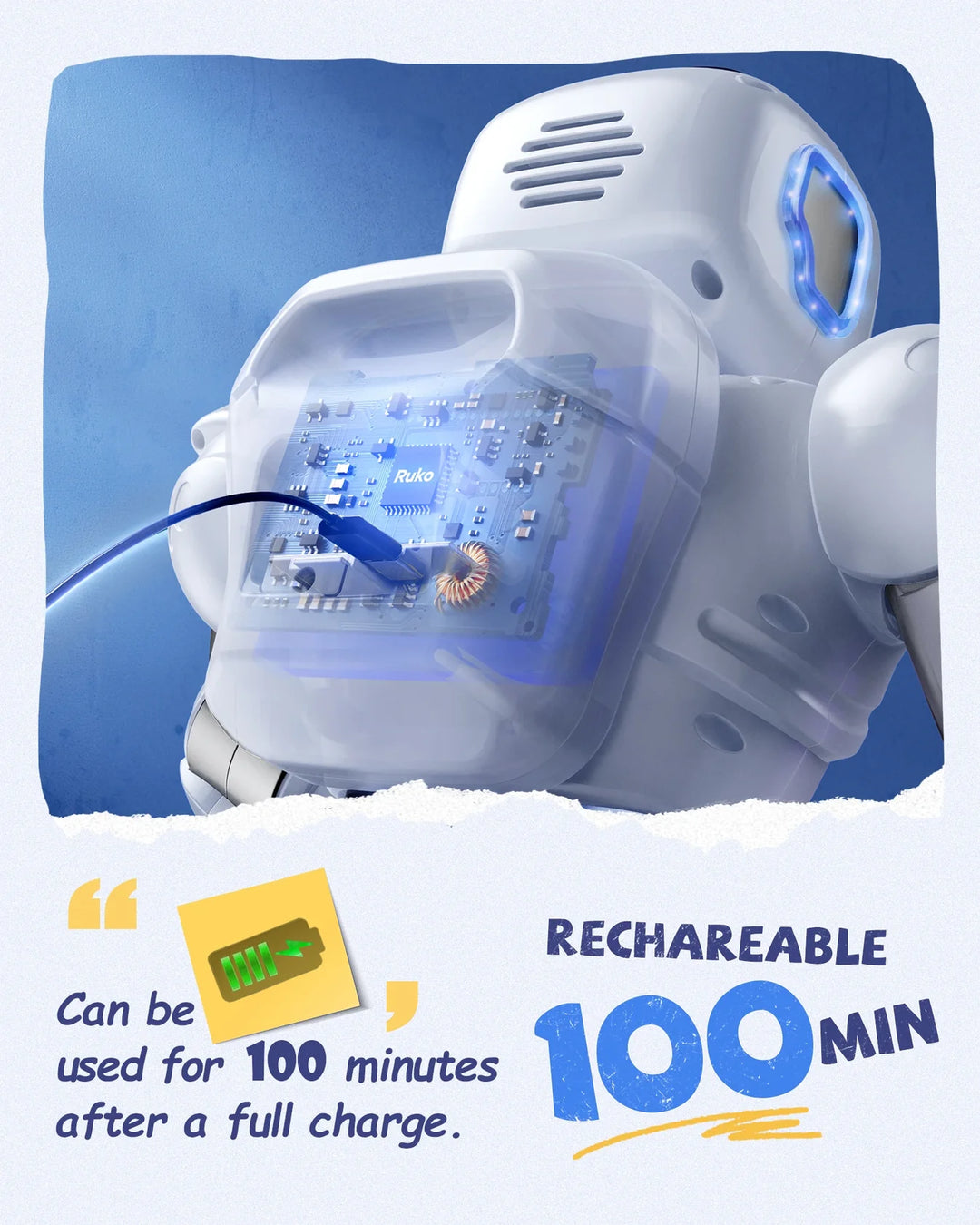 Ruko 1088 Carle – velký programovatelný robot pro děti s aplikací a hlasovým ovládáním