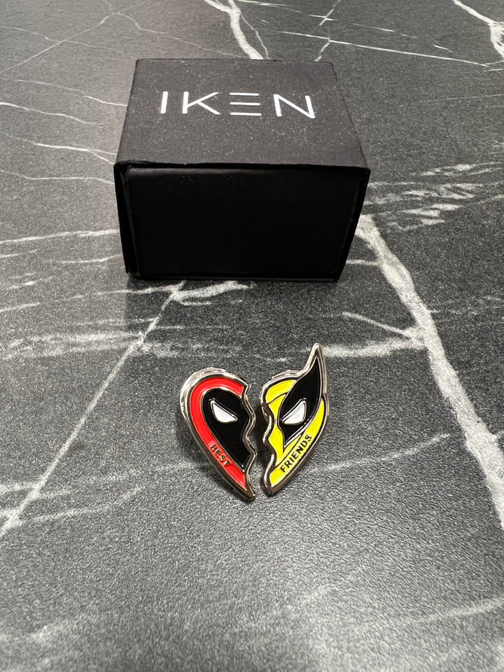 Deadpool & Wolverine Pin Clasp Bross | Kézműves ezüst cinkből