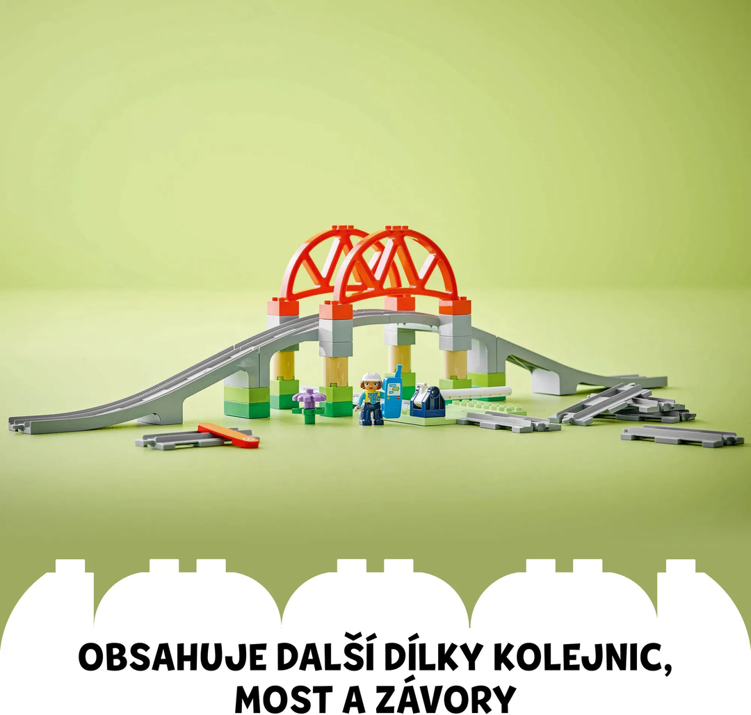 LEGO® DUPLO® 10426 Železniční most a koleje – rozšiřující sada