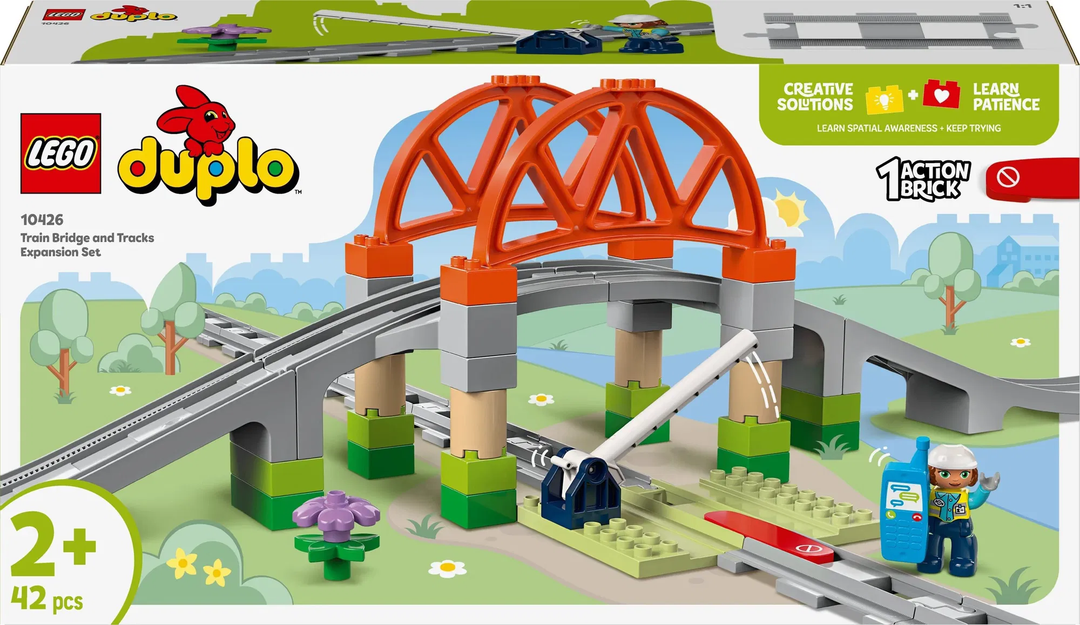 LEGO® DUPLO® 10426 Železniční most a koleje – rozšiřující sada balení