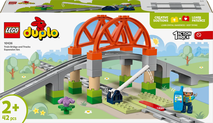 LEGO® DUPLO® 10426 Železniční most a koleje – rozšiřující sada balení