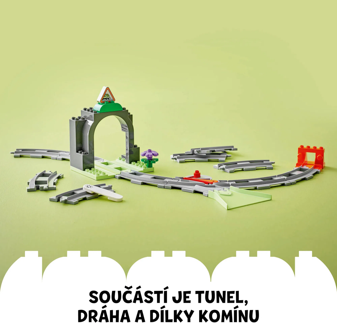 LEGO® DUPLO® 10425 Železniční tunel a koleje – rozšiřující sada