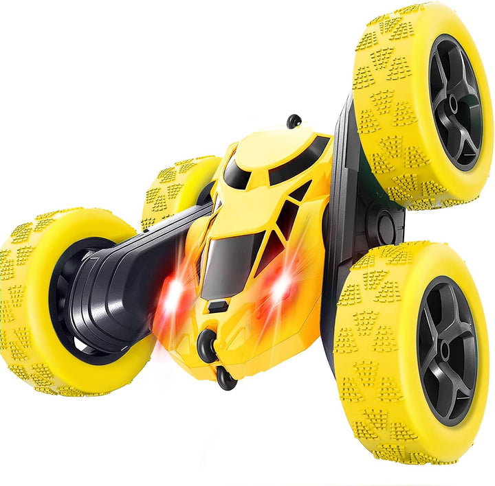 MidiVix RC kaskadérské auto – oboustranné 4WD auto na dálkové ovládání s 360° rotací, žlutá