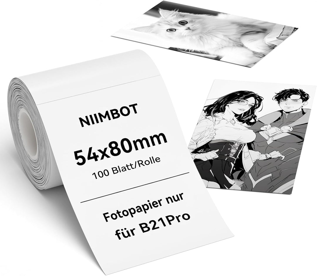 NIIMBOT Foto papír – samolepicí štítky pro B21 Pro, bílá, 54x80mm