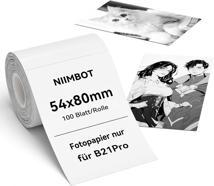 NIIMBOT Foto papír – samolepicí štítky pro B21 Pro, bílá, 54x80mm