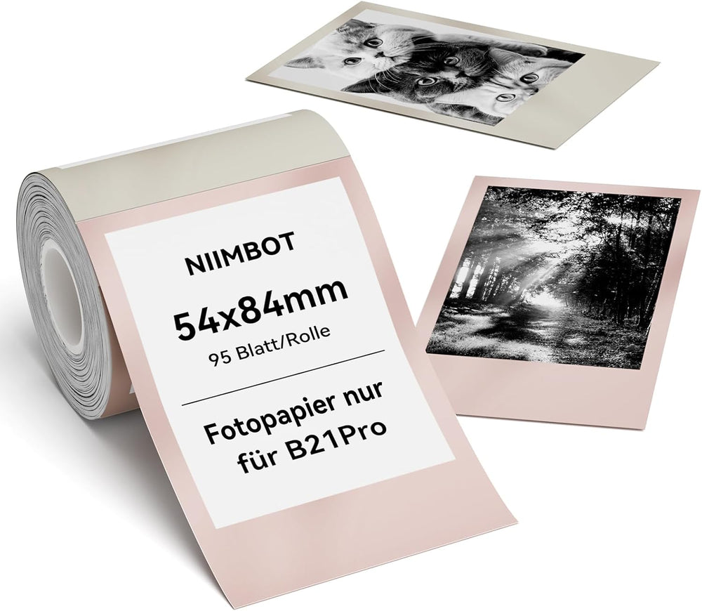 NIIMBOT Foto papír – samolepicí štítky pro B21 Pro, bílá, vzpomínky, 54x84mm