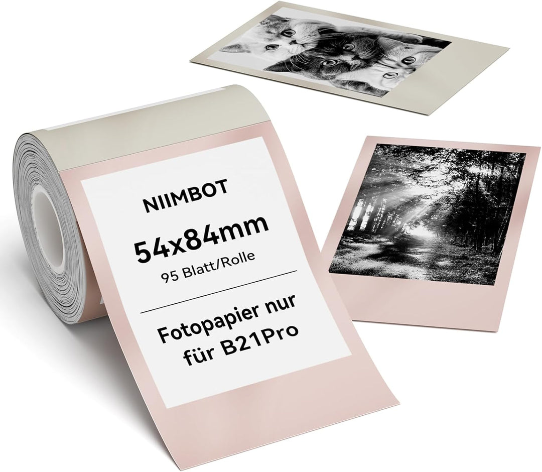 NIIMBOT Foto papír – samolepicí štítky pro B21 Pro, bílá, vzpomínky, 54x84mm