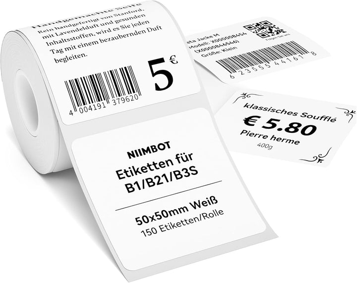 Niimbot náhradní samolepící štítky pro tiskárny B21, B21S, B1, B3S, 50 x 50 mm, 150 ks/role