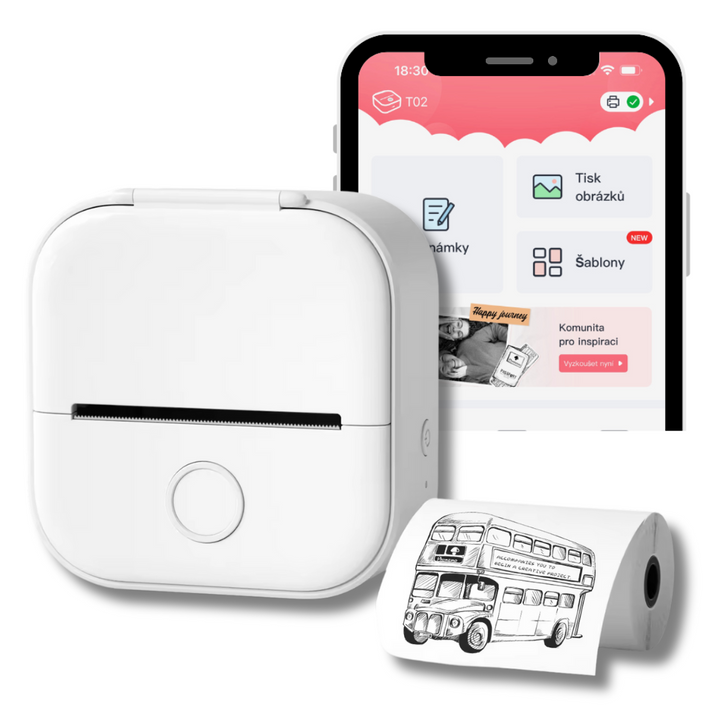 Phomemo T02 Smart Portable Printer | Printing of labels, stickers and images