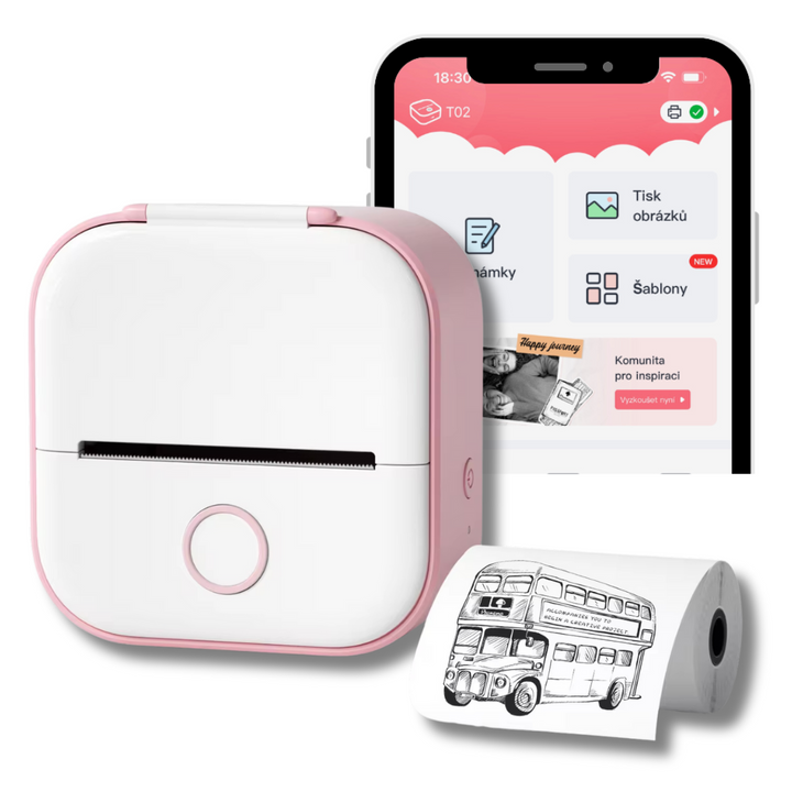 Phomemo T02 Smart Portable Printer | Printing of labels, stickers and images