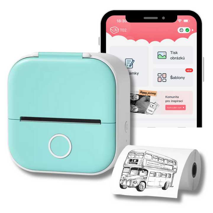 Phomemo T02 Smart Portable Printer | Printing of labels, stickers and images