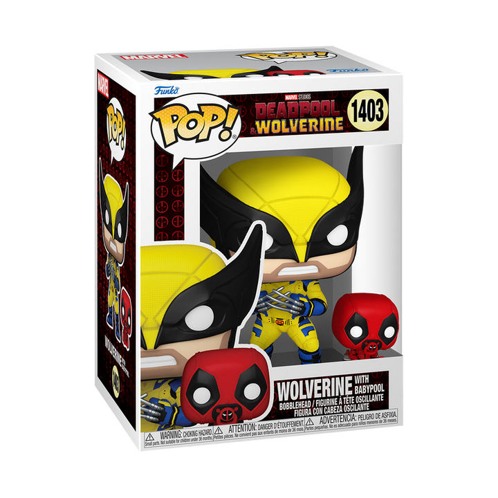 Funko Pop! &amp; Buddy Wolverine with Babypool | Marvel Collectible Figure | DEADPOOL &amp; WOLVERINE