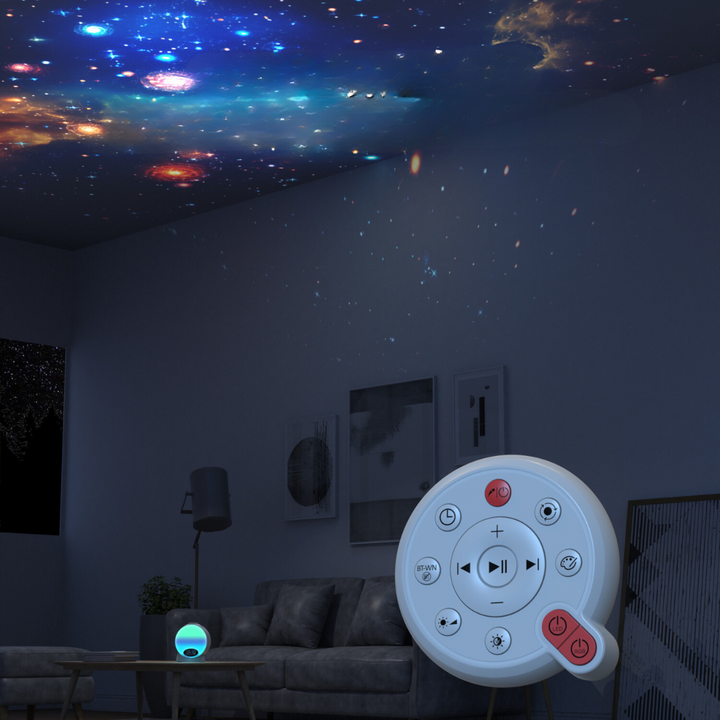 Projektor galaxie s funkcí meteoritu | 13 kazet se snímky ve 4K kvalitě a Bluetooth reproduktor