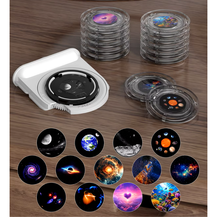 Projektor galaxie s funkcí meteoritu | 13 kazet se snímky ve 4K kvalitě a Bluetooth reproduktor