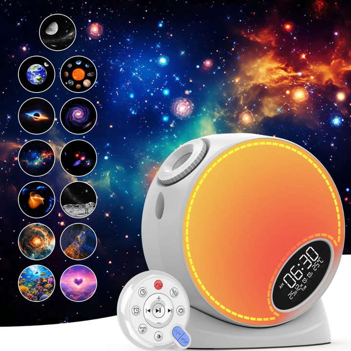 Projektor galaxie s funkcí meteoritu | 13 kazet se snímky ve 4K kvalitě a Bluetooth reproduktor