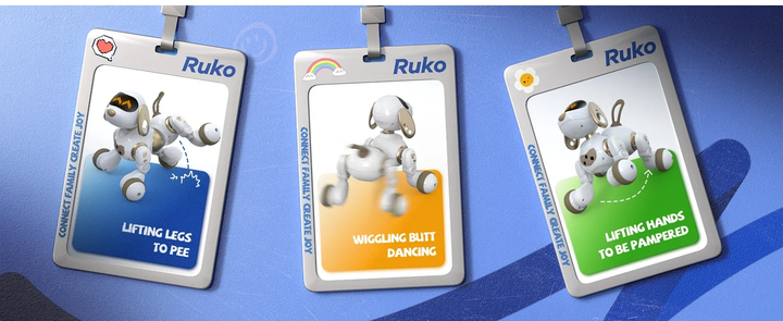 Ruko 18011 Inteligentní robotický pes s LED výrazy a dálkovým ovládáním