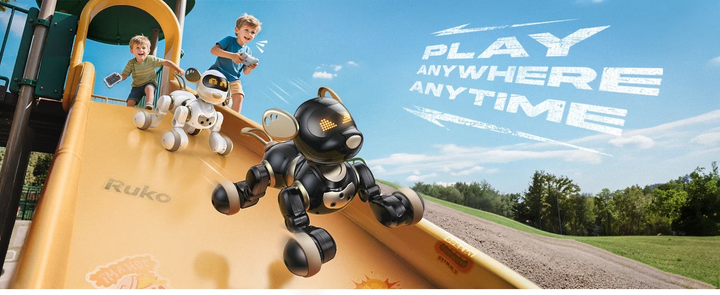 Ruko 18011 Inteligentní robotický pes s LED výrazy a dálkovým ovládáním