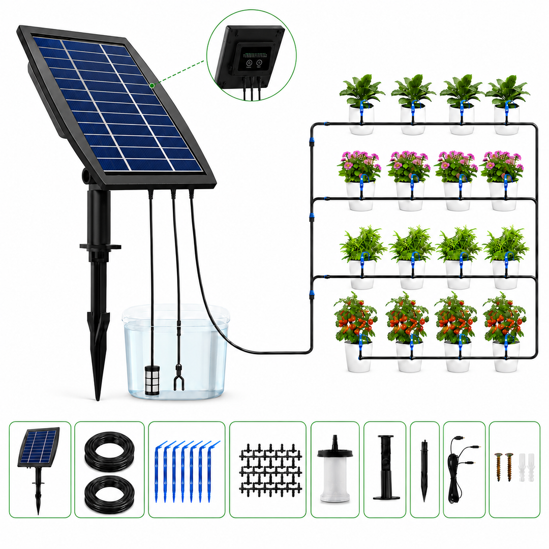Solární zavlažovací systém Fapiere IC005 pro 20 rostlin s časovačem