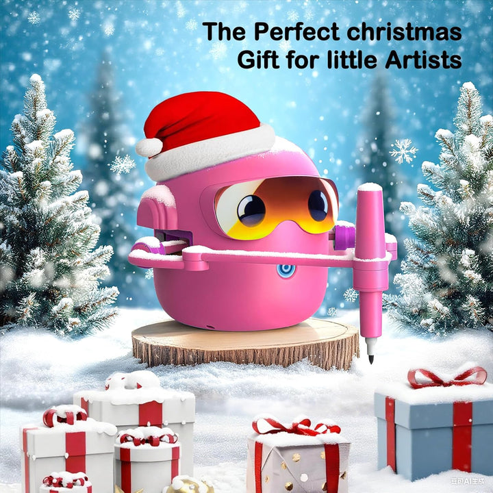 Thinkaroo Kreslící robot pro děti – interaktivní výuková hračka s hudbou a 100 kartami, růžová