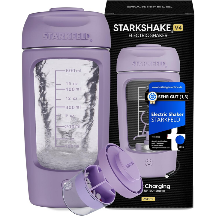 STARKFELD® Tragbarer elektrischer Proteinshaker, 650 ml | Proteinshaker