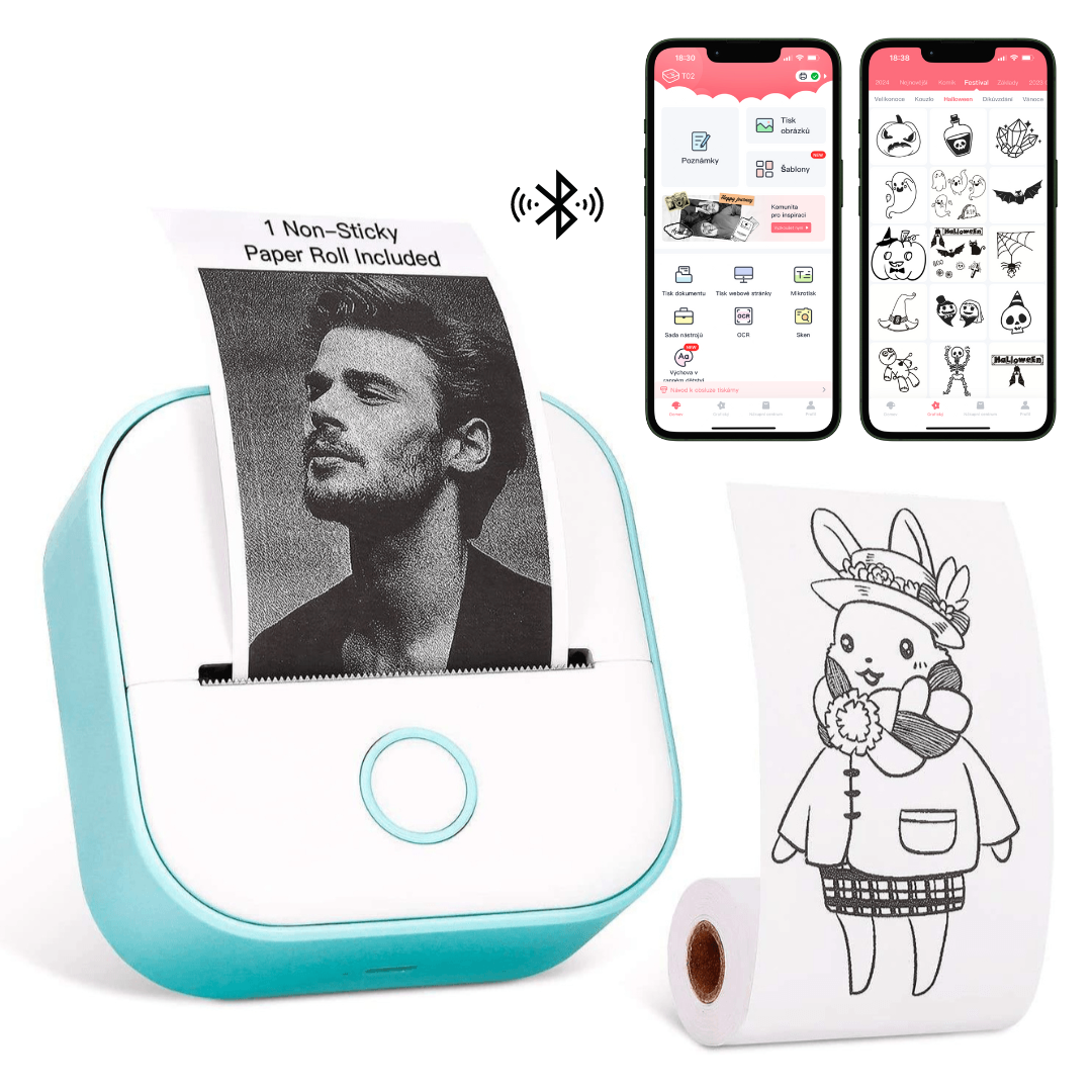 Phomemo T02 Smart Portable Printer | Printing of labels, stickers and images