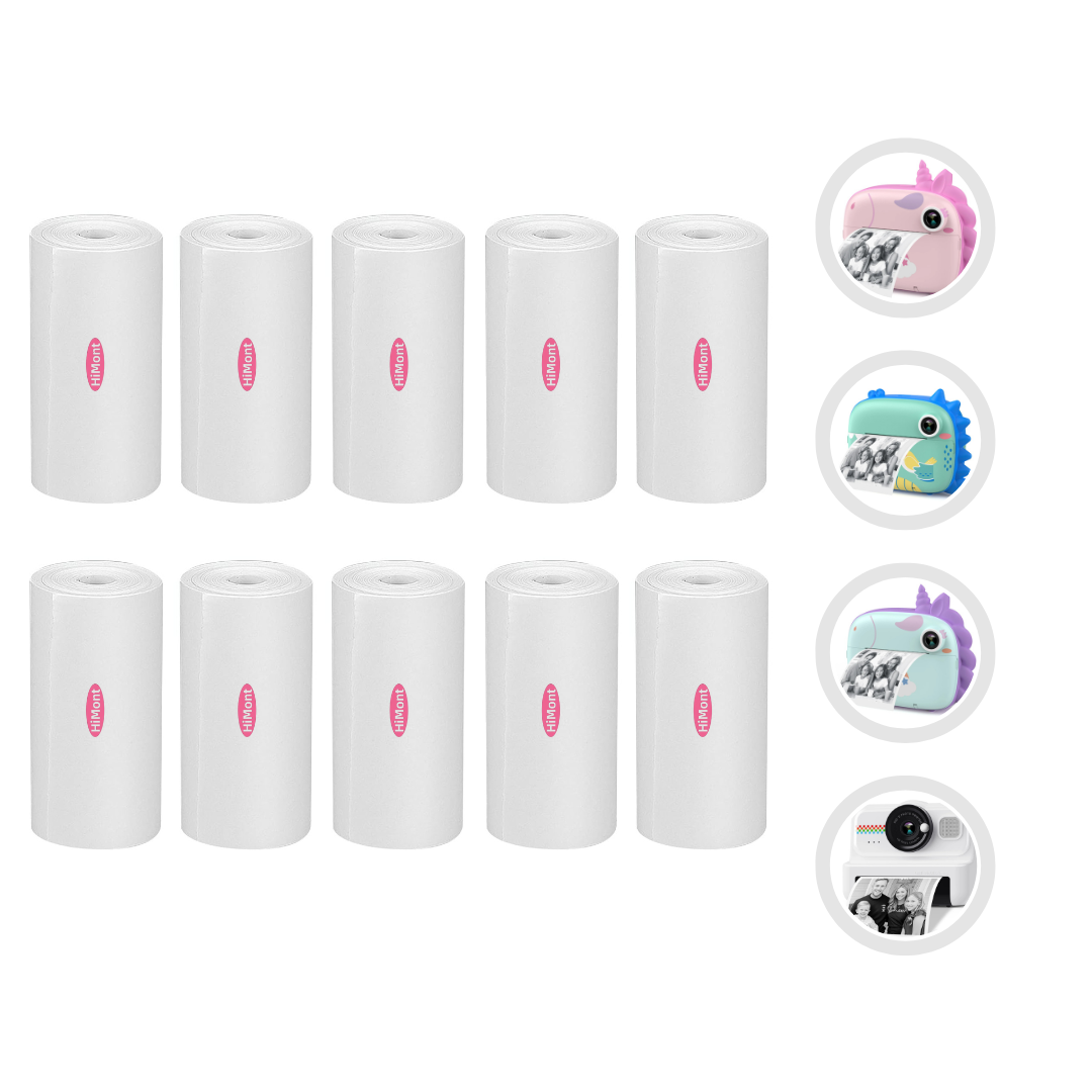 HiMont replacement thermal paper for children's instant camera – 5 rolls (5.7 × 3.0 cm)