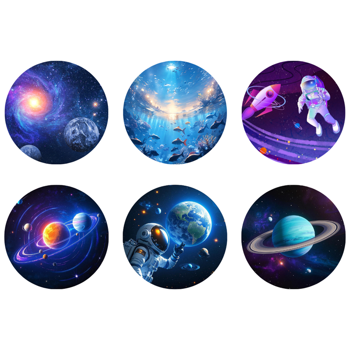 Galaxy and night sky projector - 6 image cassettes, Bluetooth speaker, app control
