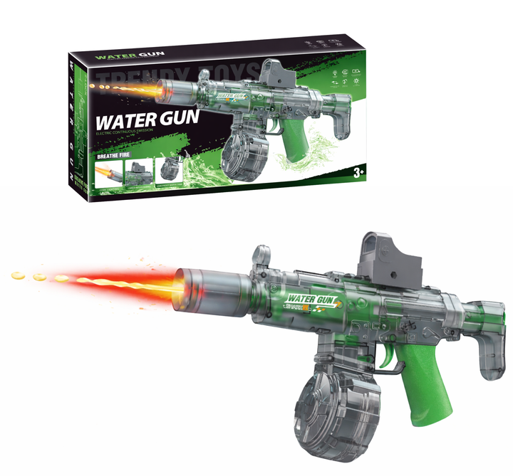 BATTLE Electric water pistol AK47 – light effects, range 8–10 m, 270 ml magazine