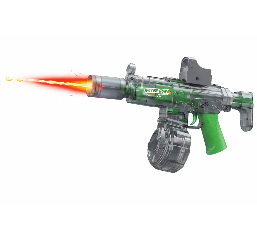 BATTLE Electric water pistol AK47 – light effects, range 8–10 m, 270 ml magazine