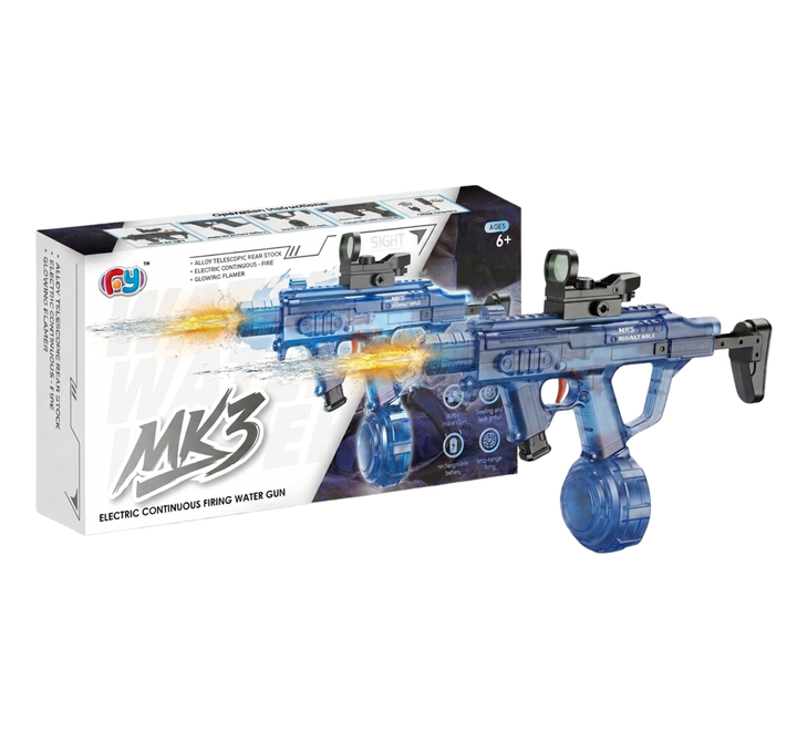 Electric water gun MK3 - range 8-10 m, 270 ml magazine, 800 mAh battery