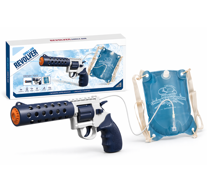 REVOLVER Elektrische Wasserpistole | 1,2L Tank, 6–8m Reichweite, automatisches Schießen