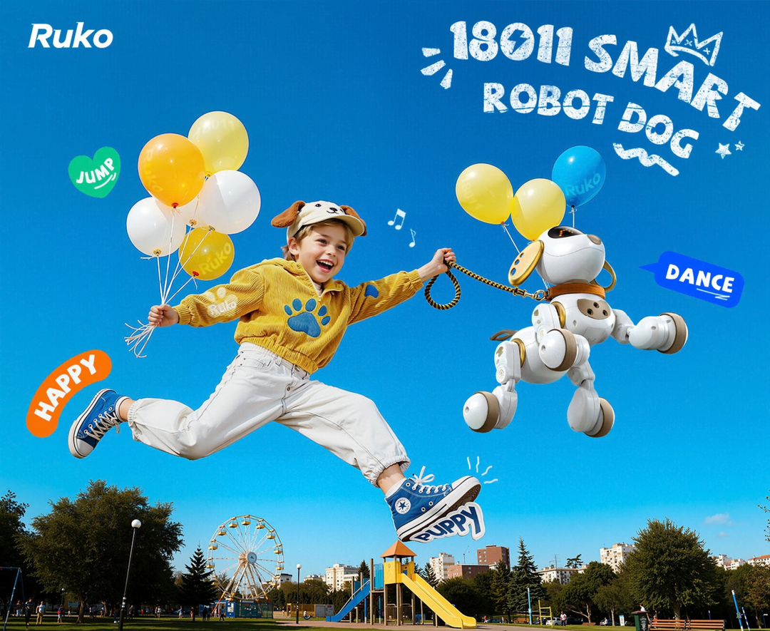 Ruko 18011 Inteligentní robotický pes s LED výrazy a dálkovým ovládáním