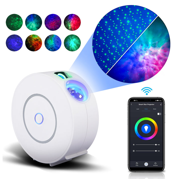 Night sky projector with Wi-Fi connection and mobile app