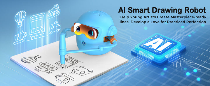 Thinkaroo Kreslící robot pro děti – interaktivní výuková hračka s hudbou a 100 kartami