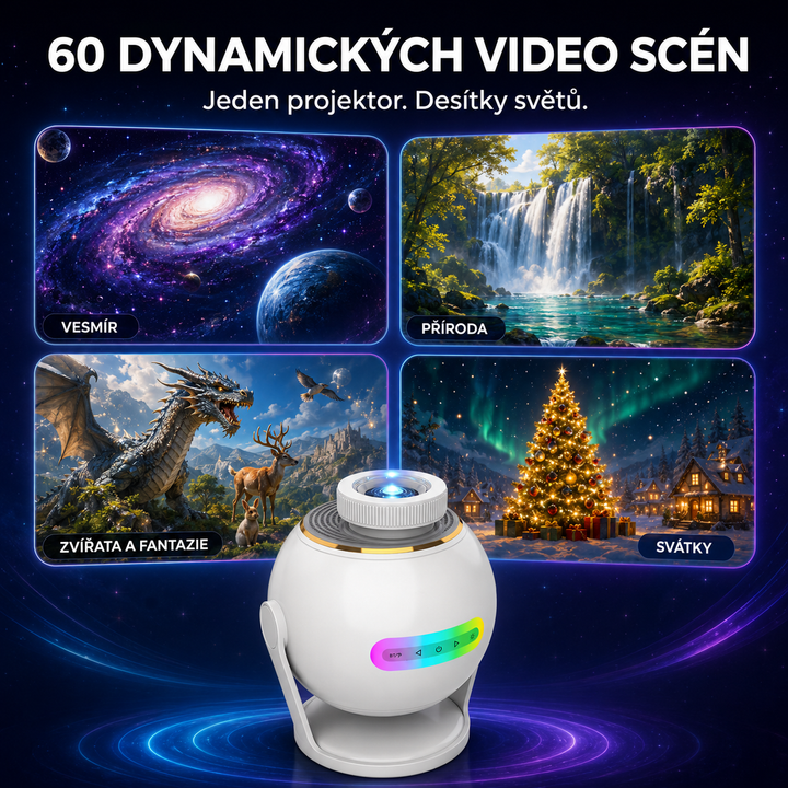 Nanxin SK19 PRO – dynamický projektor galaxie s aplikací Smart Life