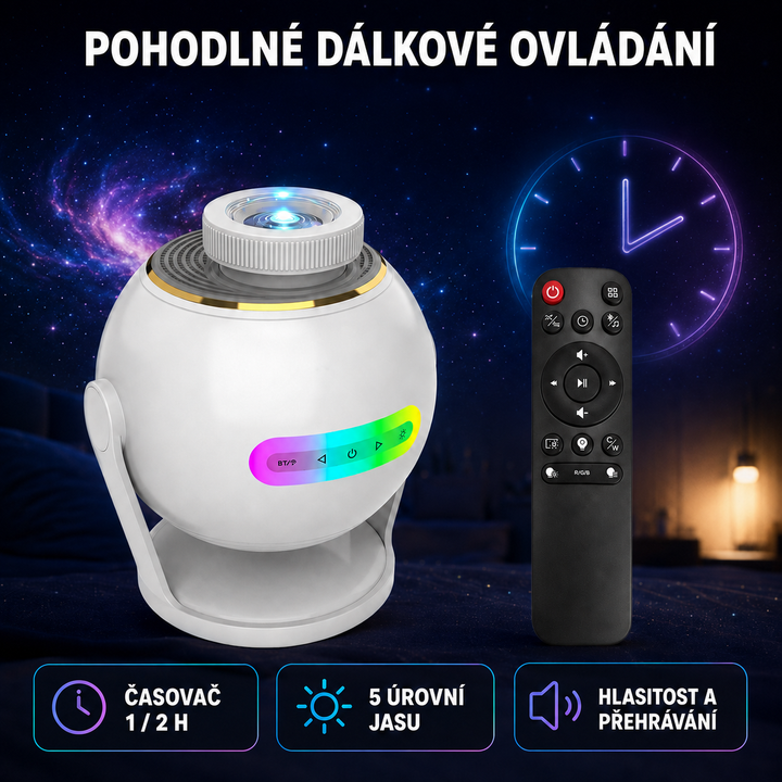 Nanxin SK19 PRO – dynamický projektor galaxie s aplikací Smart Life