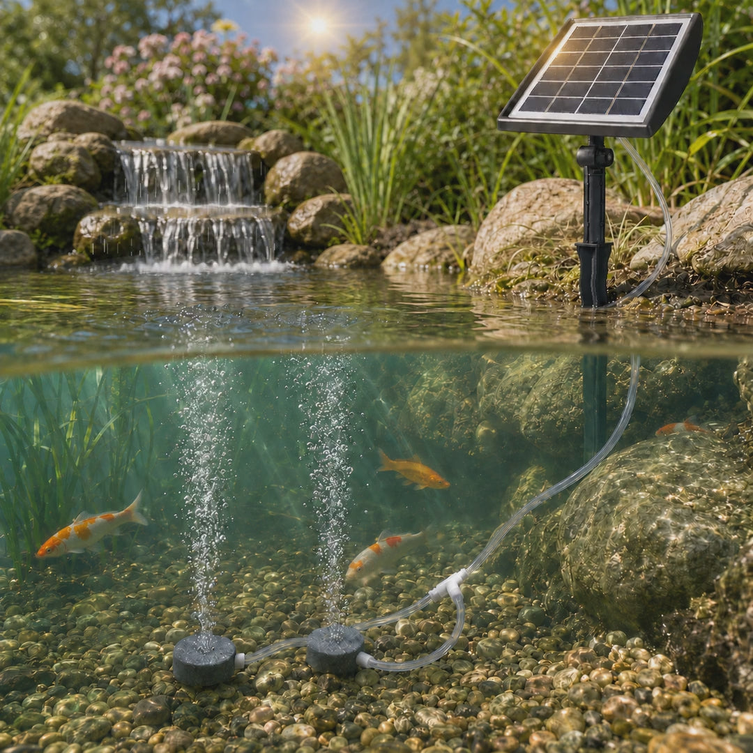 Fapiere Solar Pond Aerator AP211 – 2200 mAh battery, 2 operating modes, 2 W