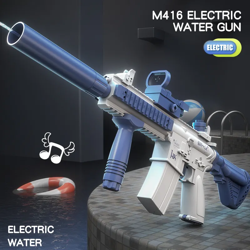 M416 Elektrická vodní pistole pro děti | Zabudovaný 370 ml zásobník